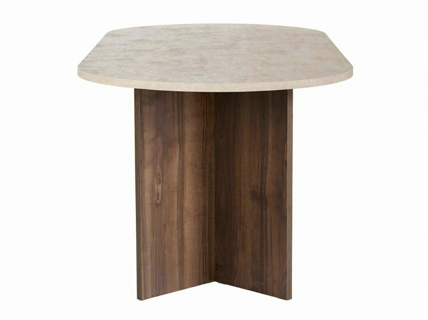 Маса Novato 138 (Светъл Travertine + Орех)