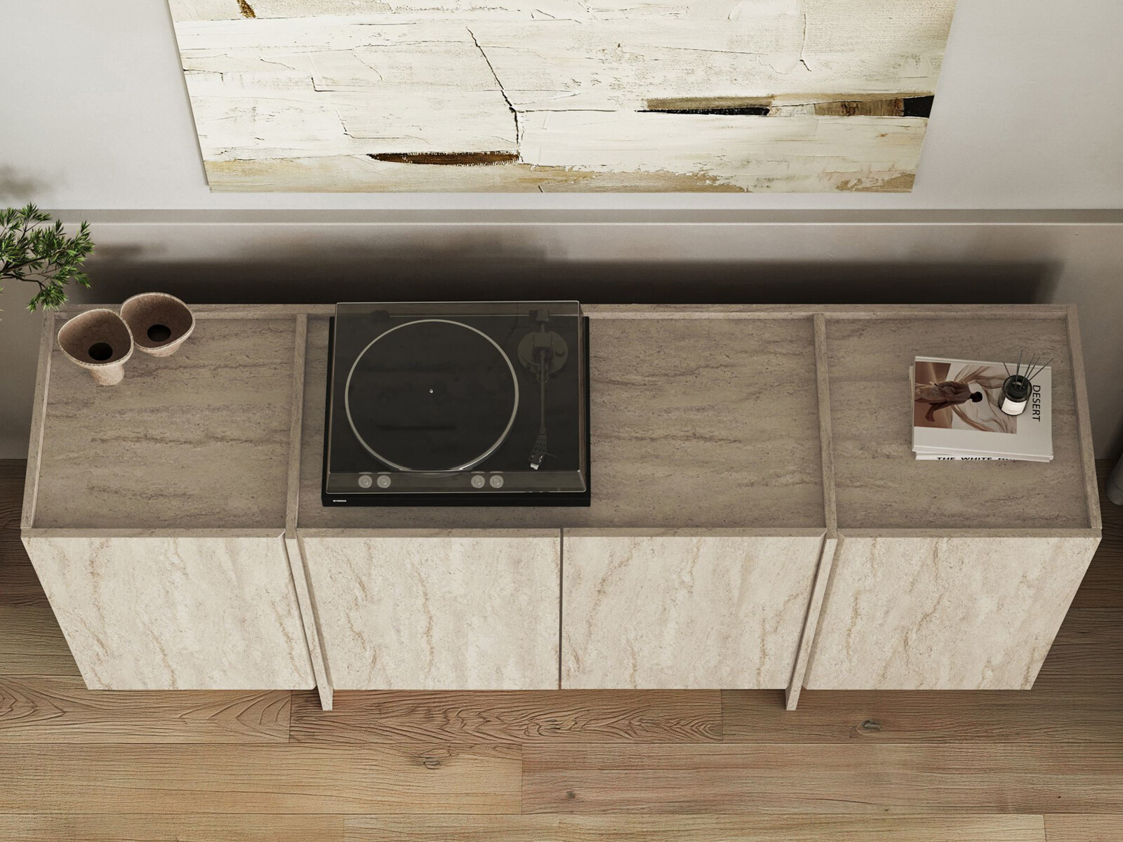 Шкаф Novato 153 (Светъл Travertine)