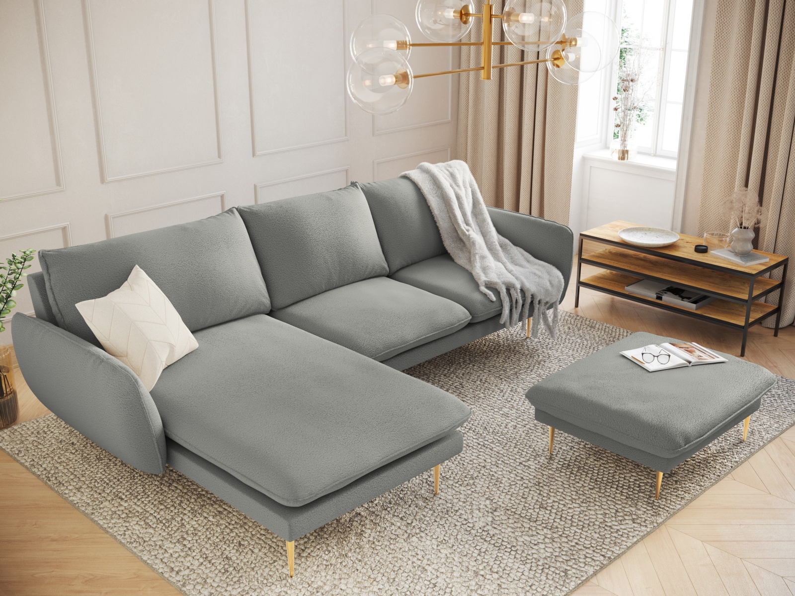Ъглов диван Ferlevi 113 (Ascot Taupe)