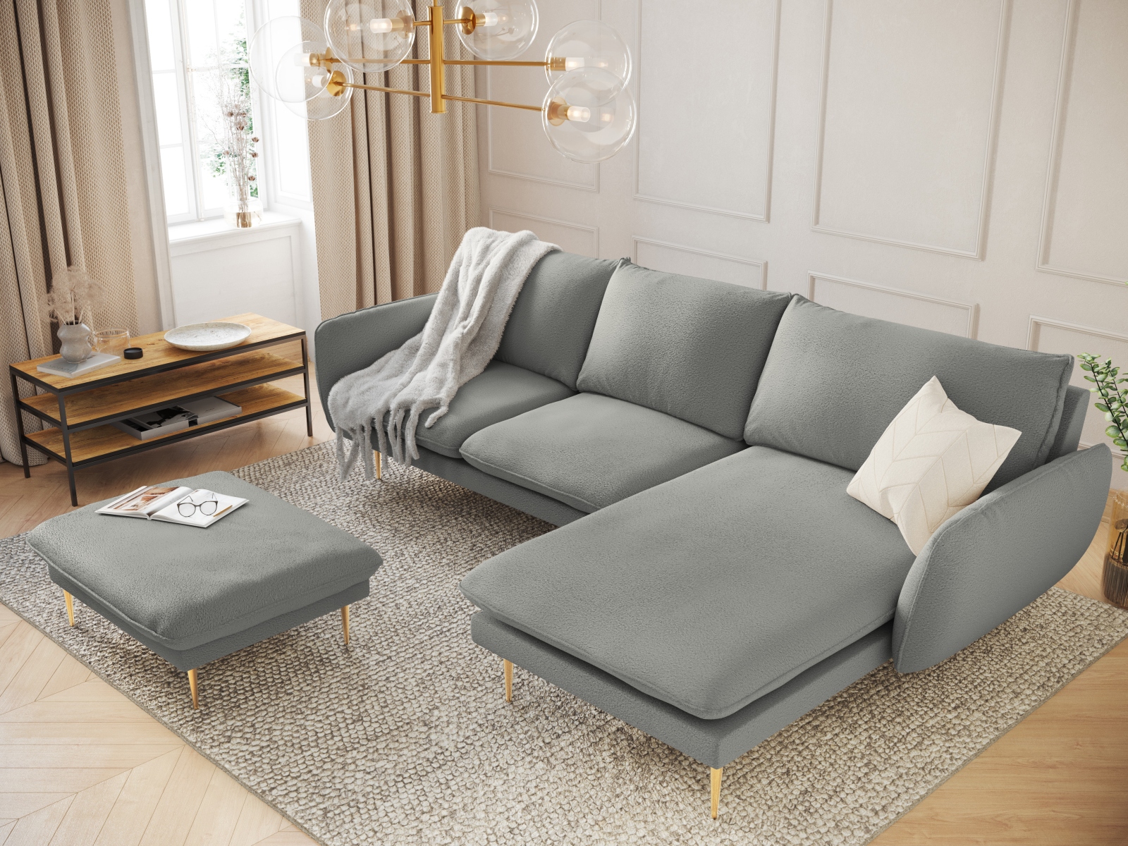 Ъглов диван Ferlevi 113 (Ascot Taupe)