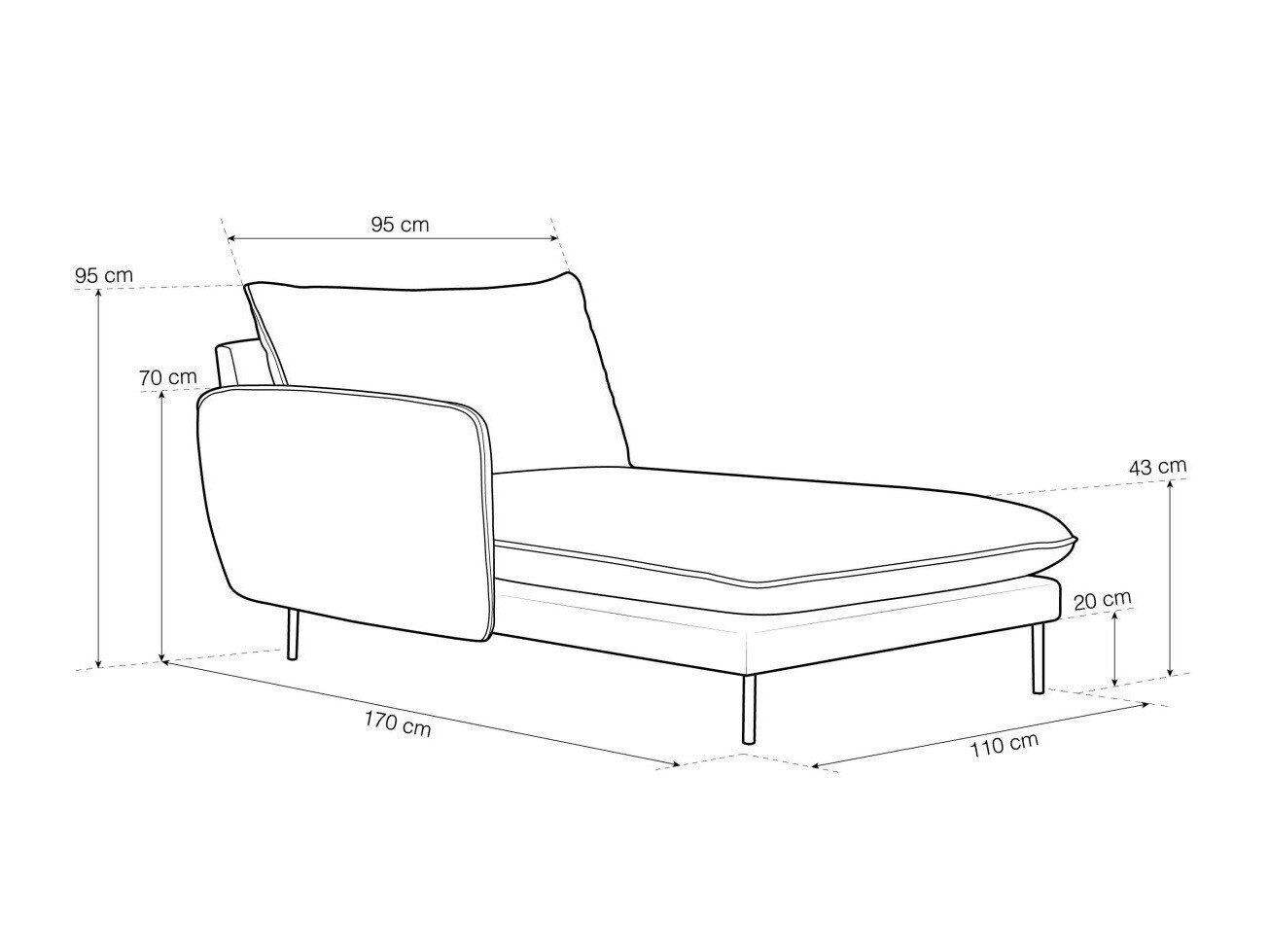 Кушетка Ferlevi 116 (Ascot Nata)