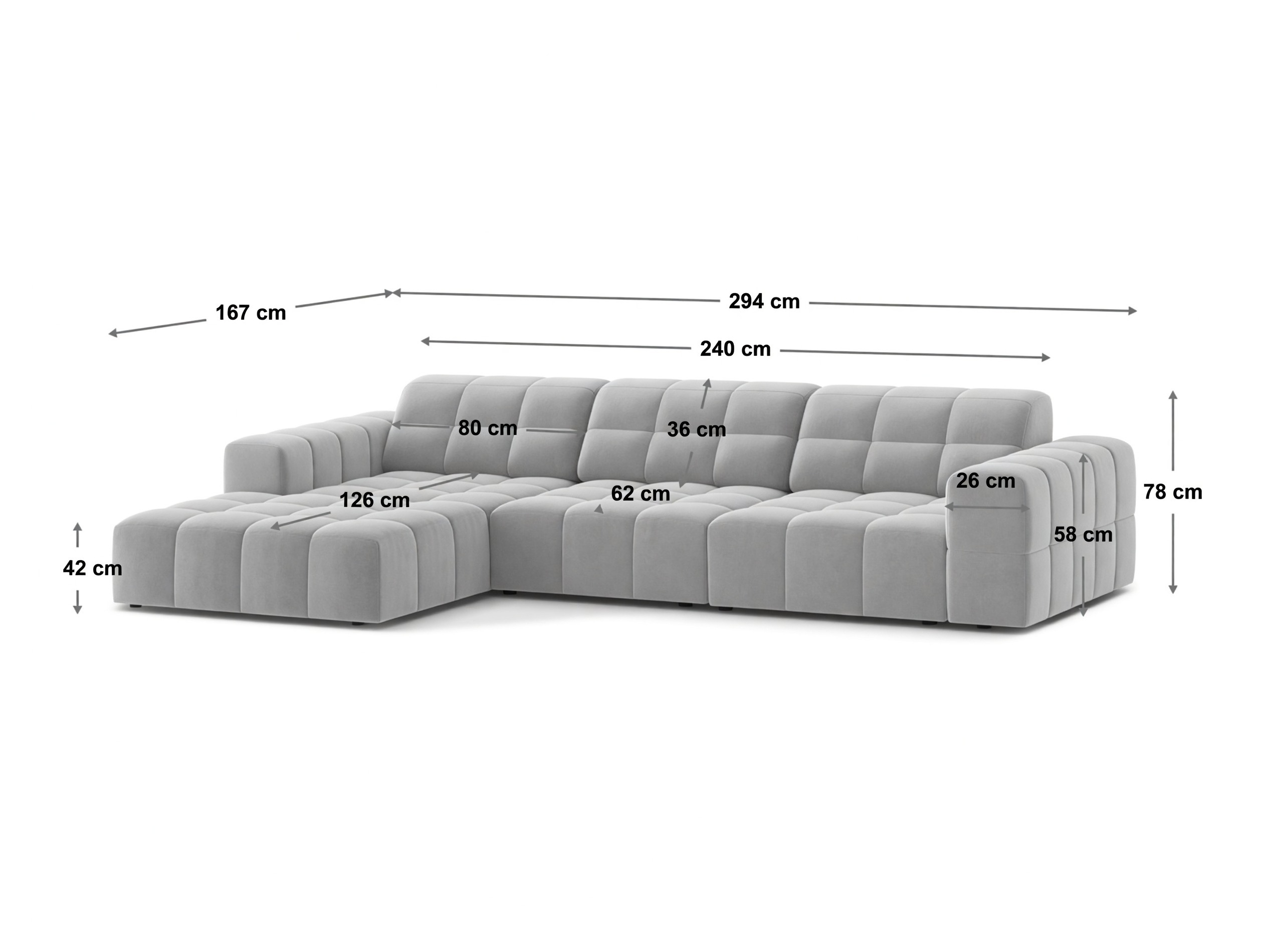 Ъглов диван Venenoe 116 (Eden 02)