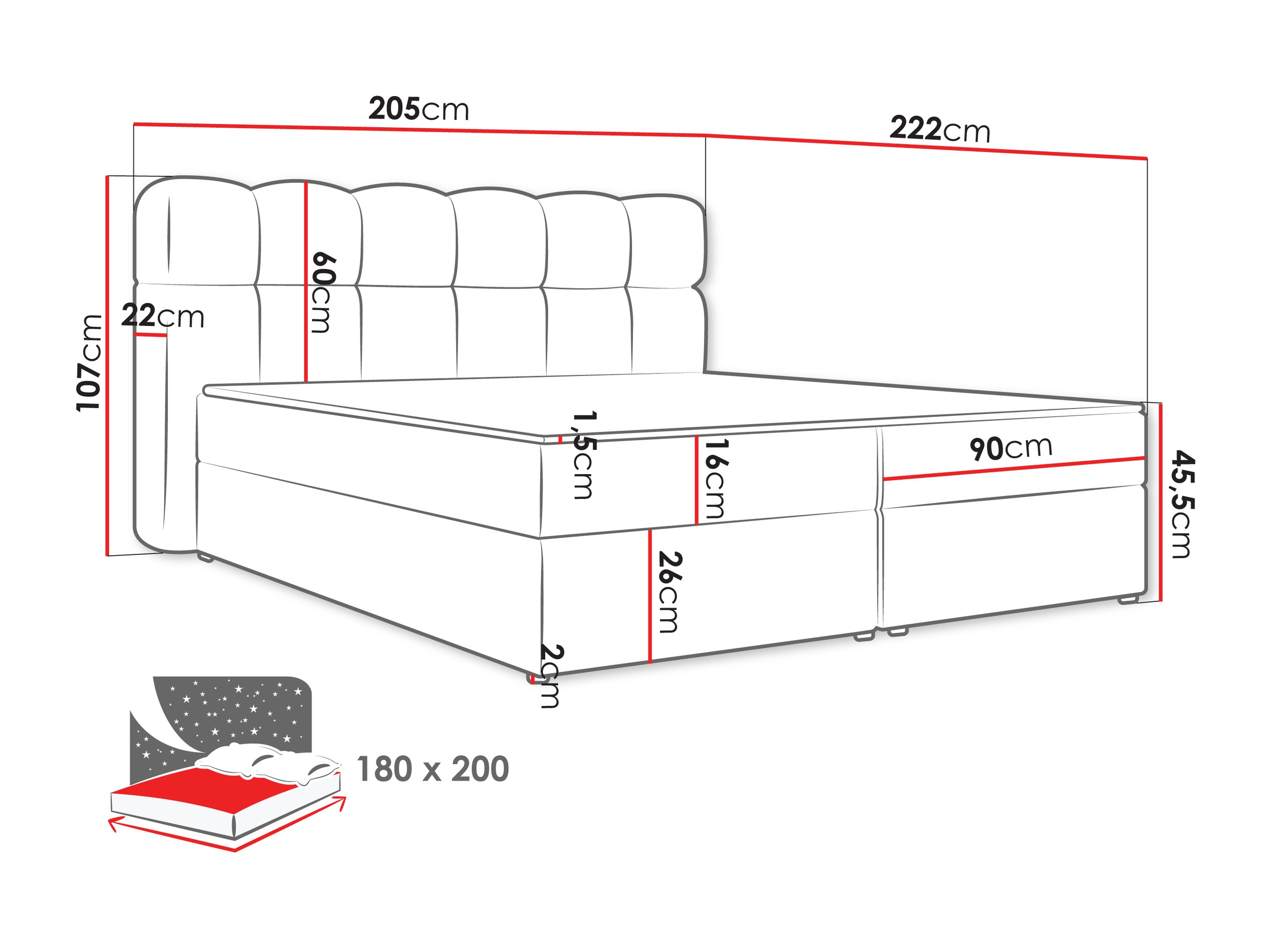 Континентално легло Stonecrest 113 (Lambi 06)