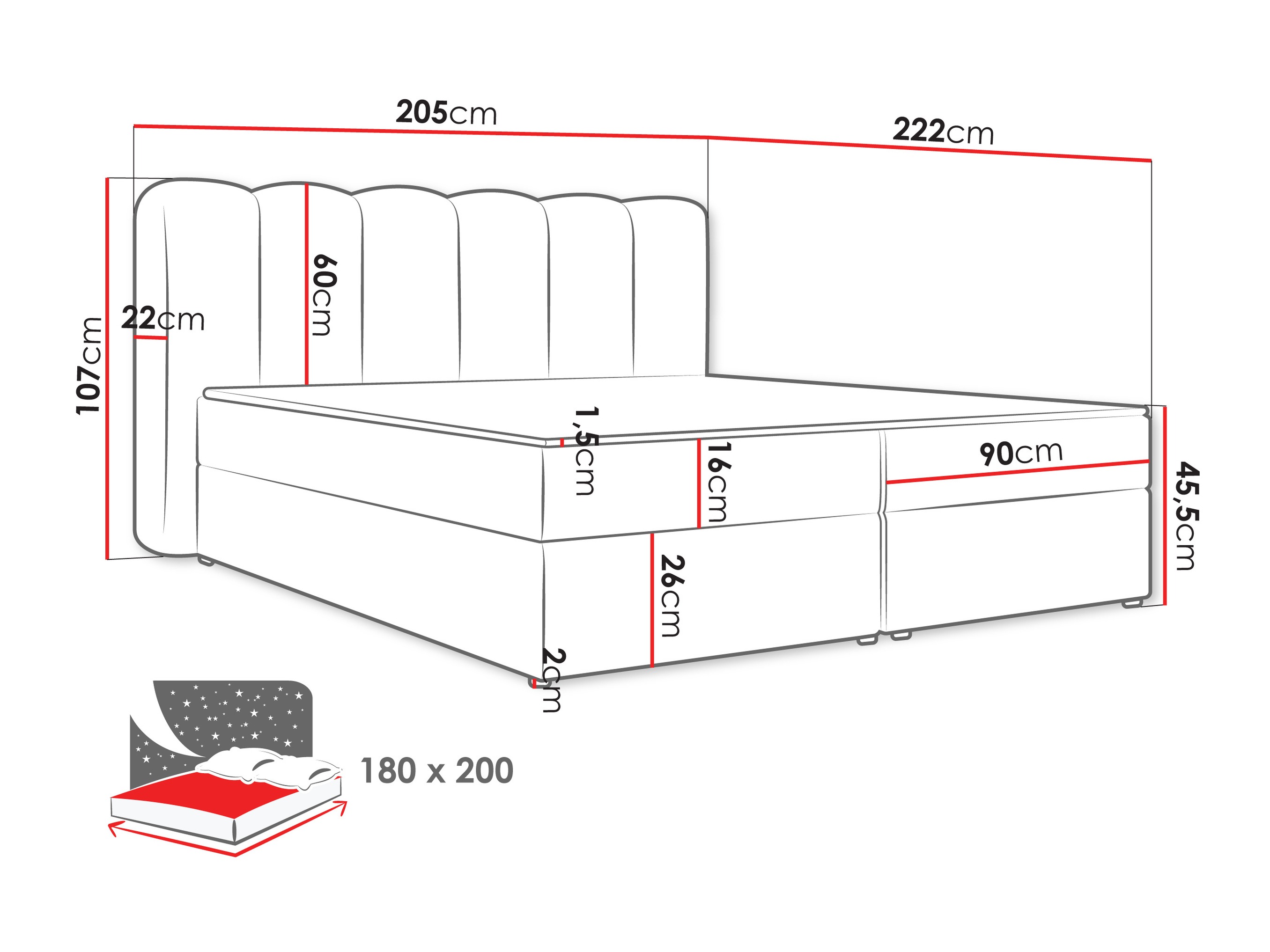 Континентално легло Stonecrest 112 (Lambi 08)