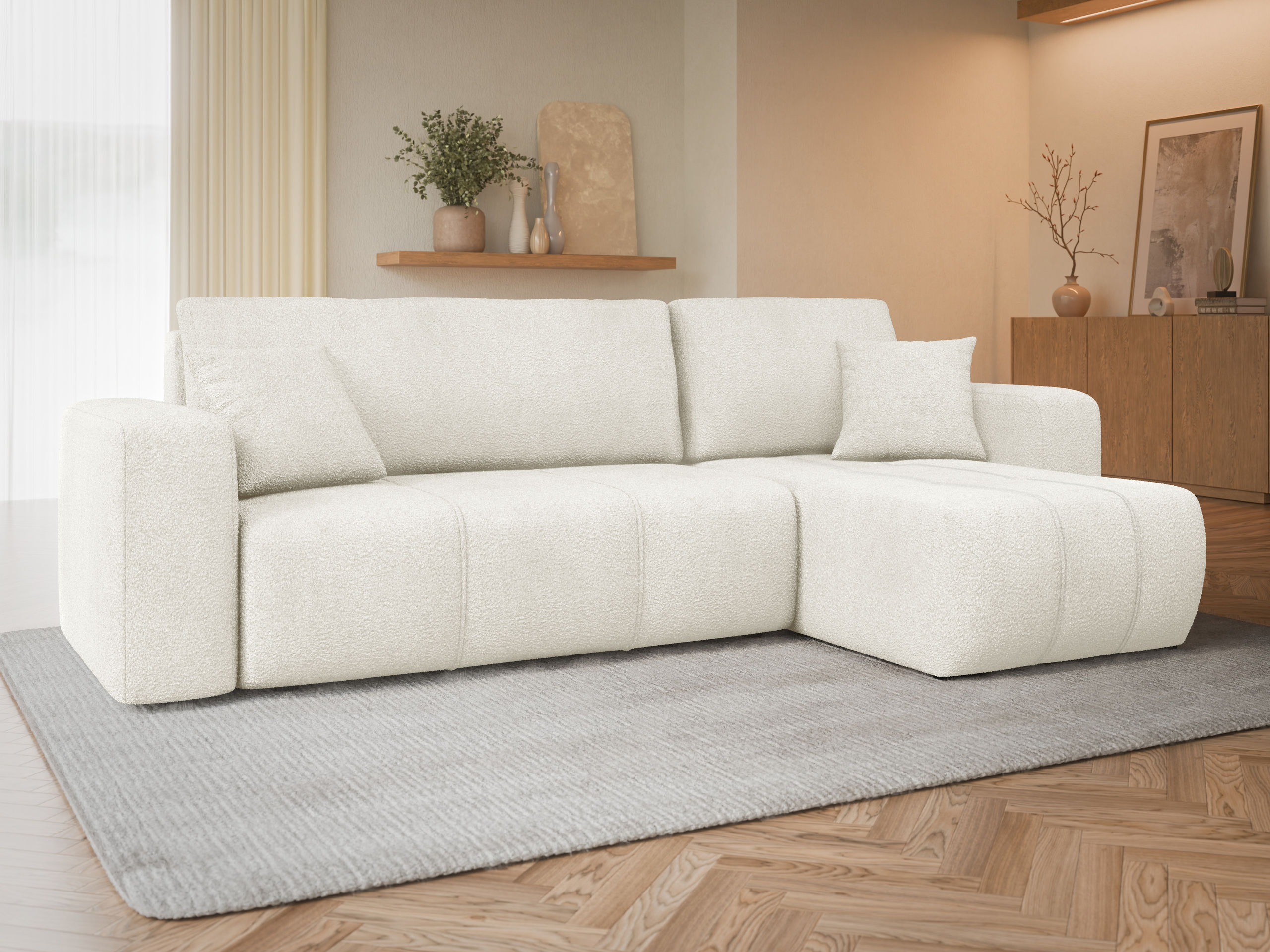 Ъглов диван Comfivo Laurus (Coral 15)