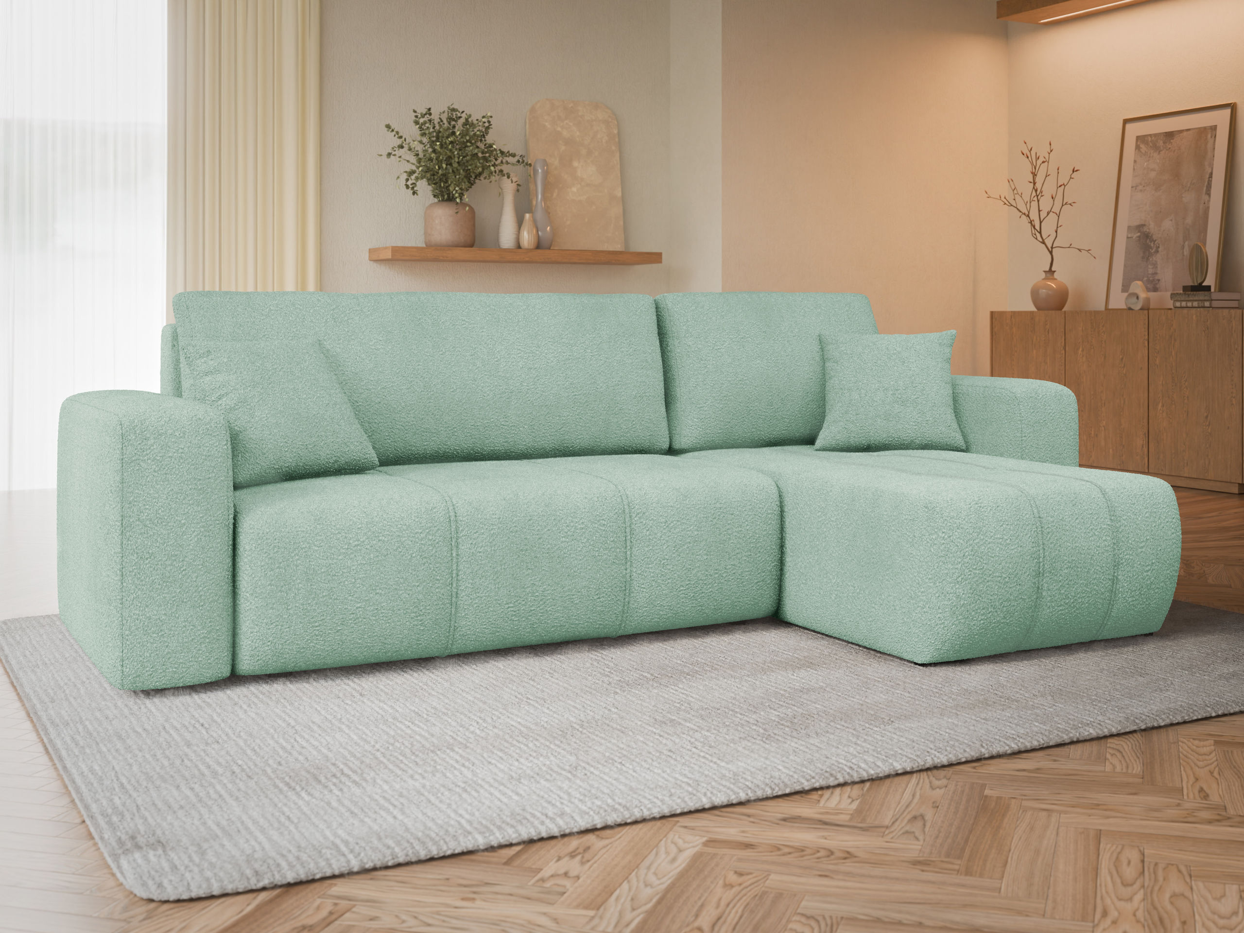 Ъглов диван Comfivo Laurus (Coral 55)