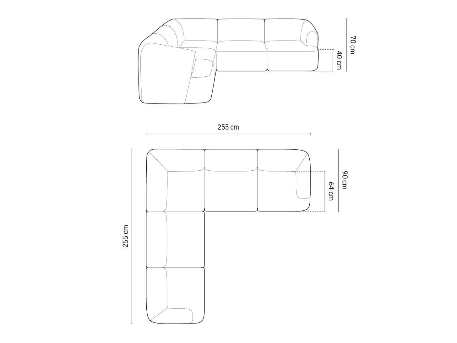 Ъглов диван Felrevu 106 (Lincoln 100D)