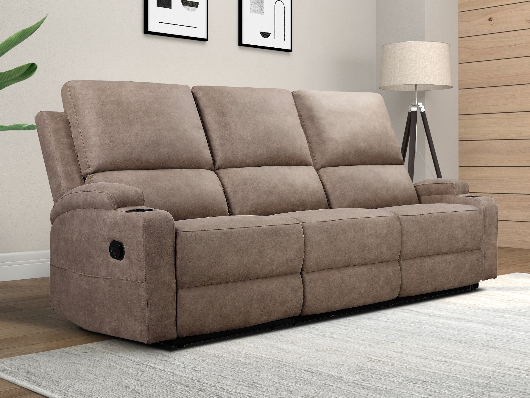 Диван реклайнър Denton 1566 (Taupe)