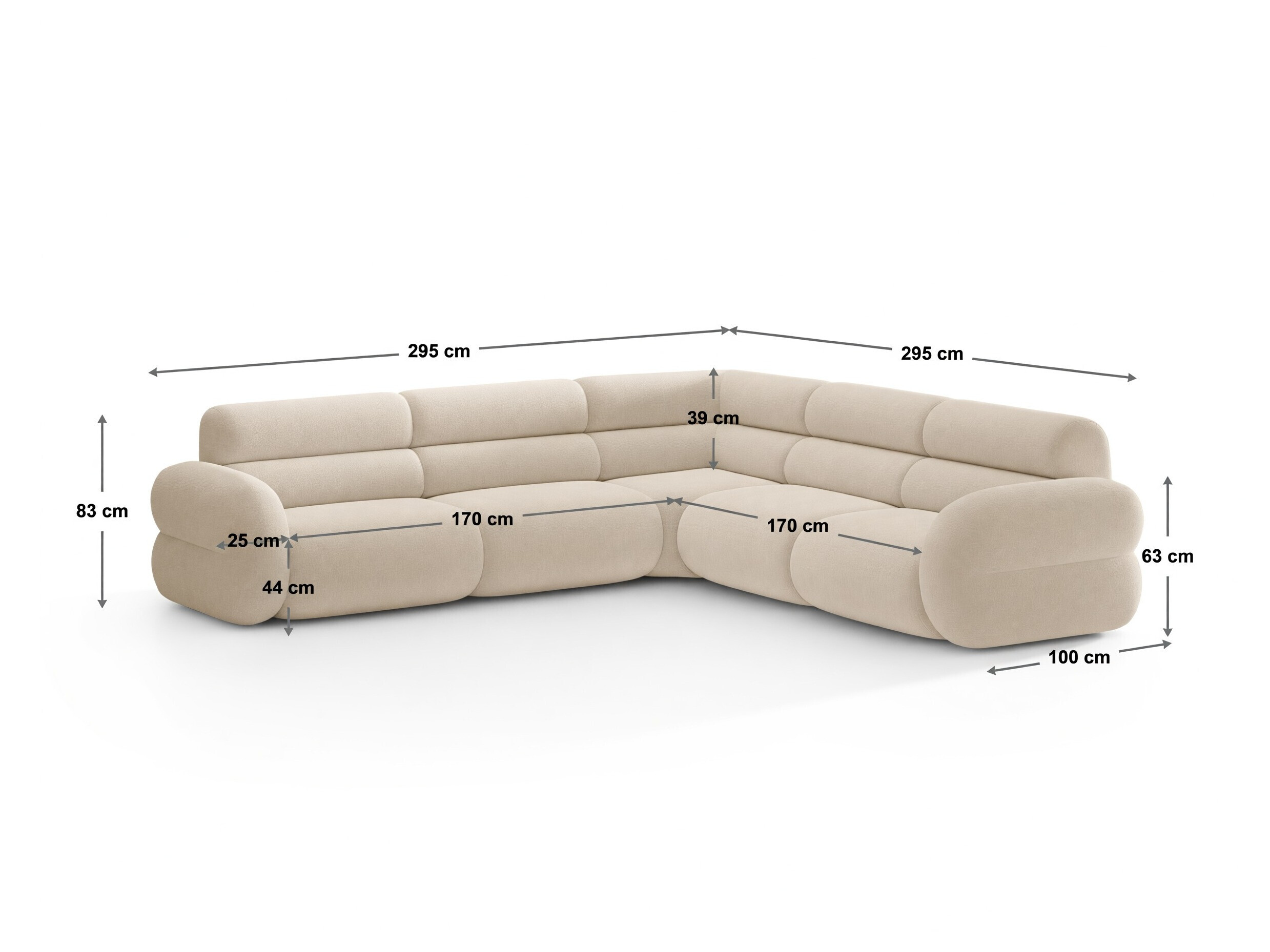 Модулен ъглов диван Cirbeno 102 (Silencio 10)