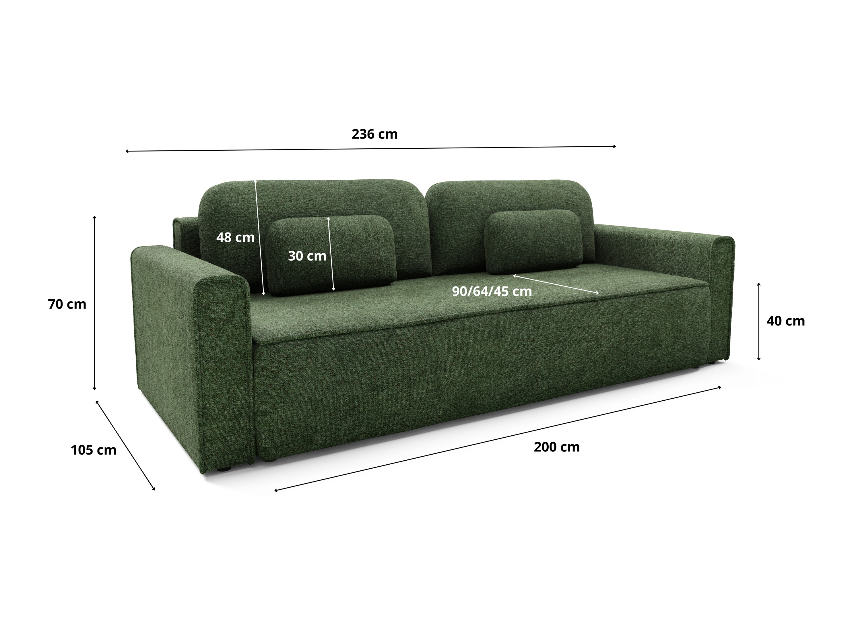 Разтегателен диван Franklin 222 (Bella 80)