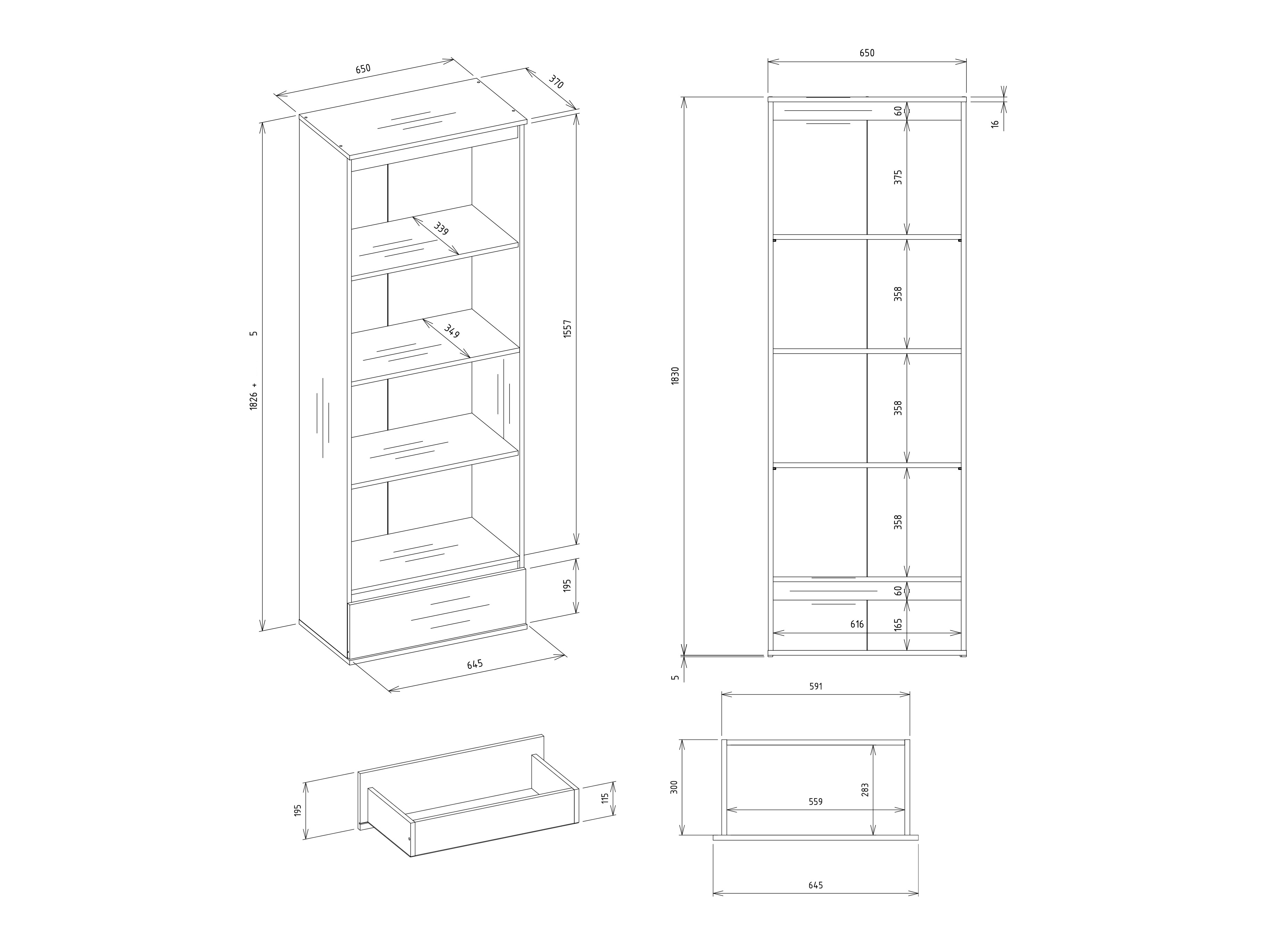 Етажерка Mandeville 377