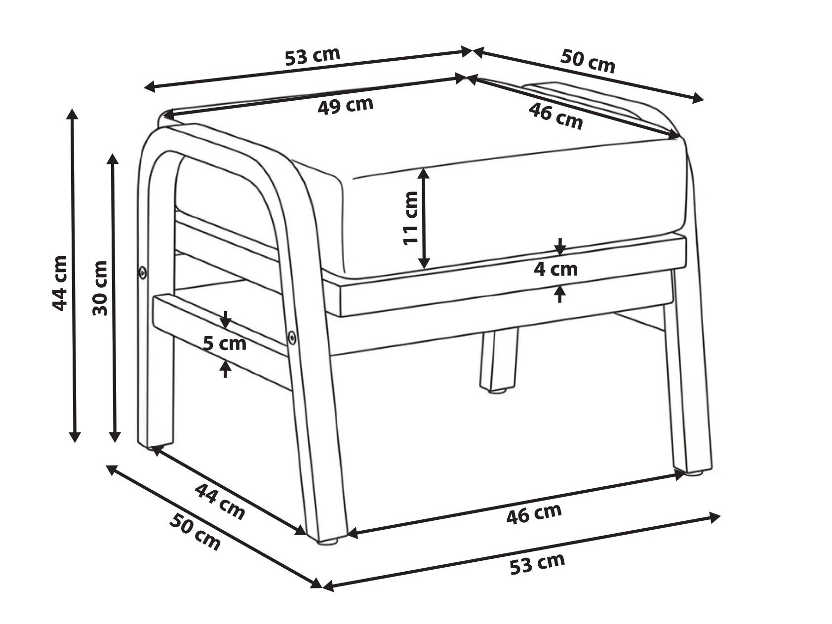 Градинска табуретка Alcatu 103