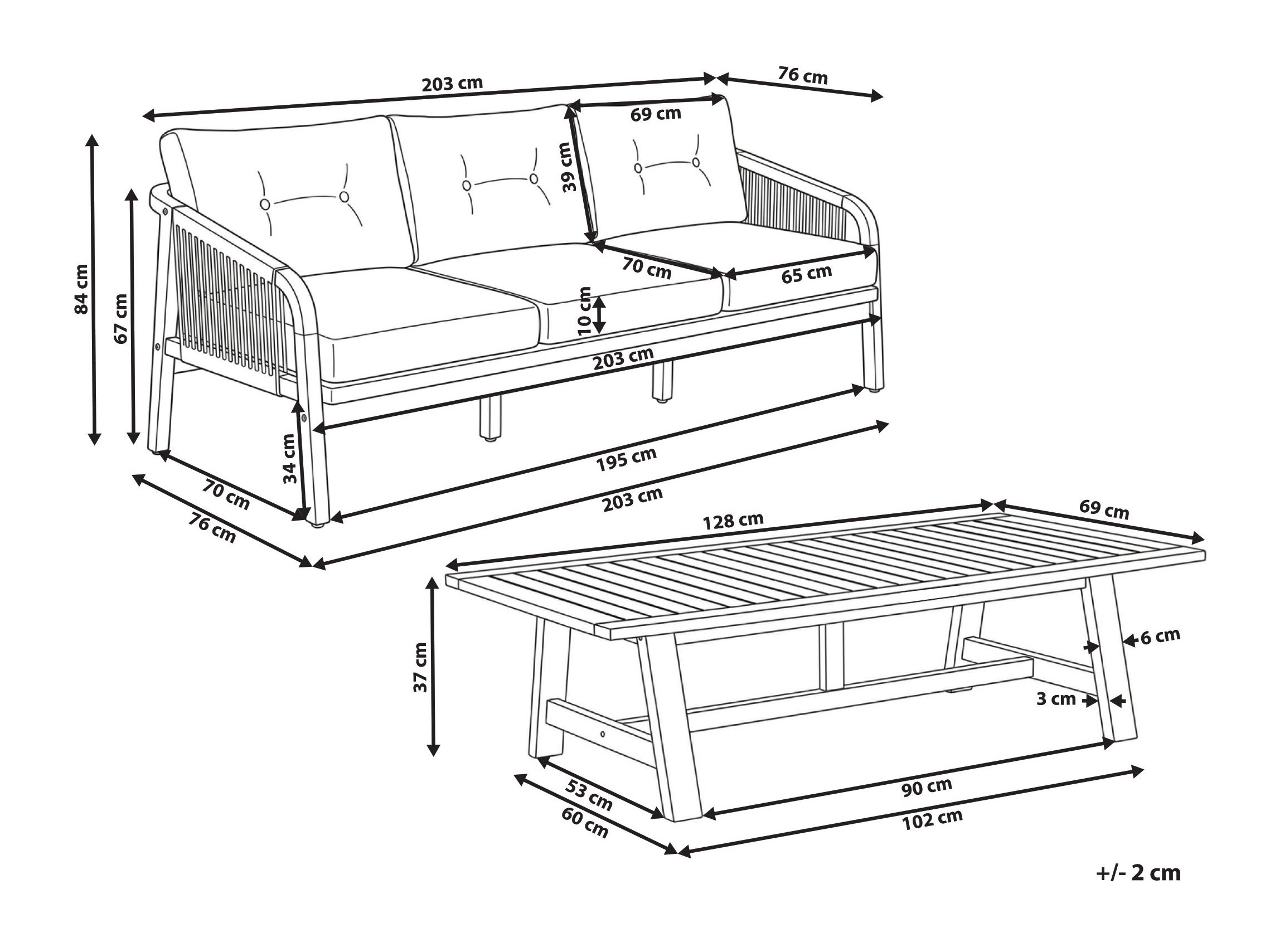 Градински комплект Alcatu 108