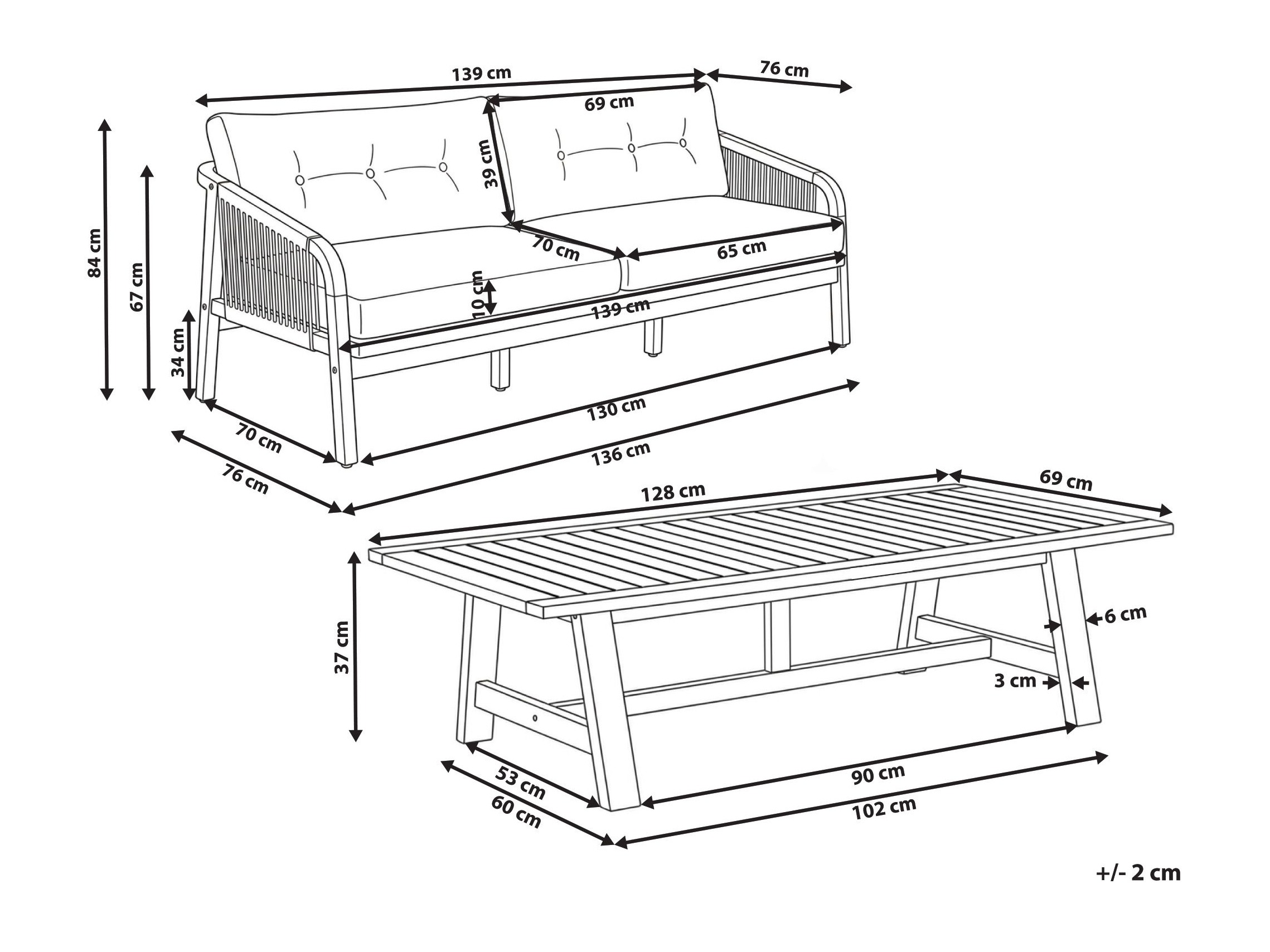 Градински комплект Alcatu 109