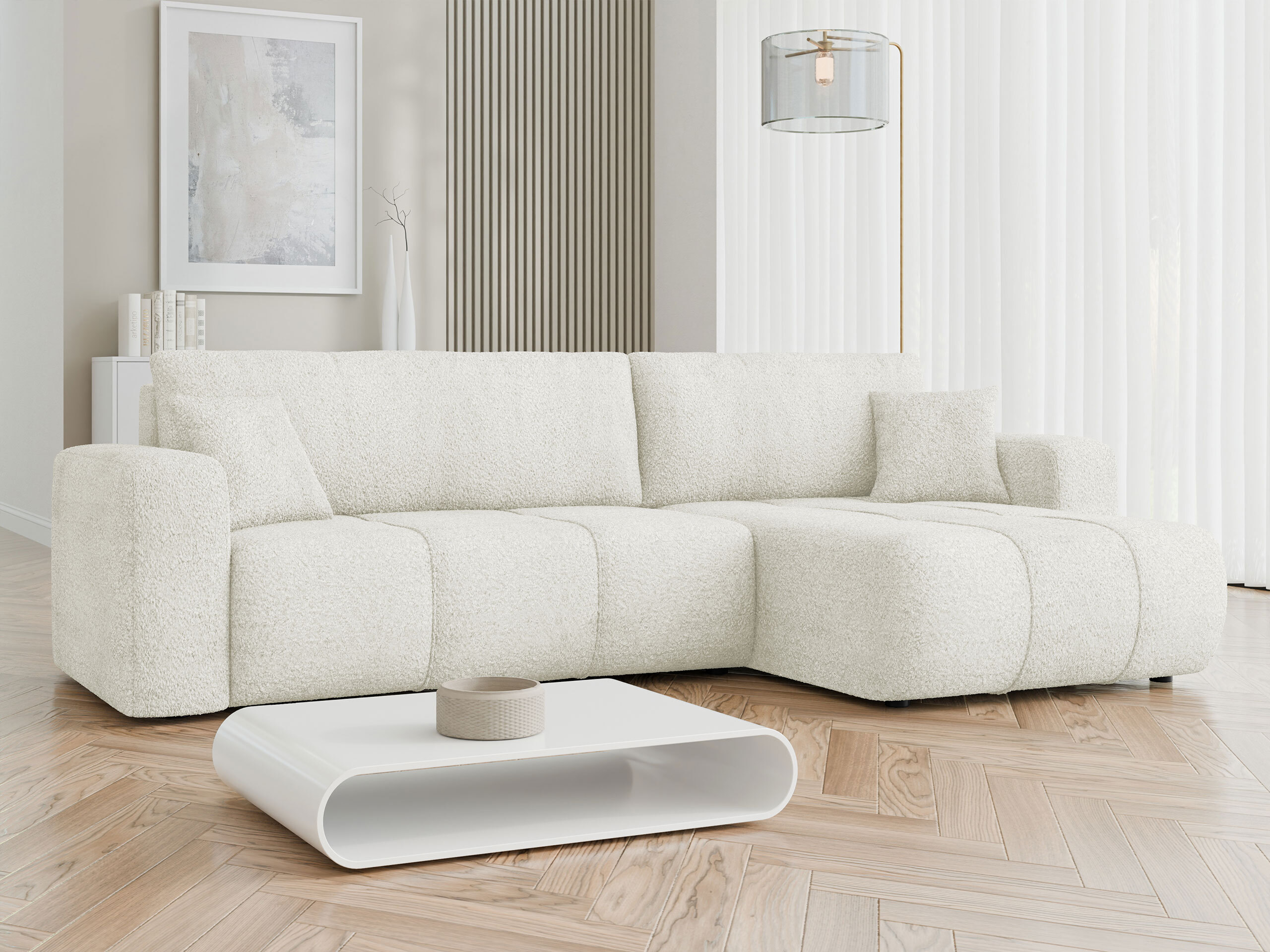 Ъглов диван Comfivo Laurus I (Coral 15)