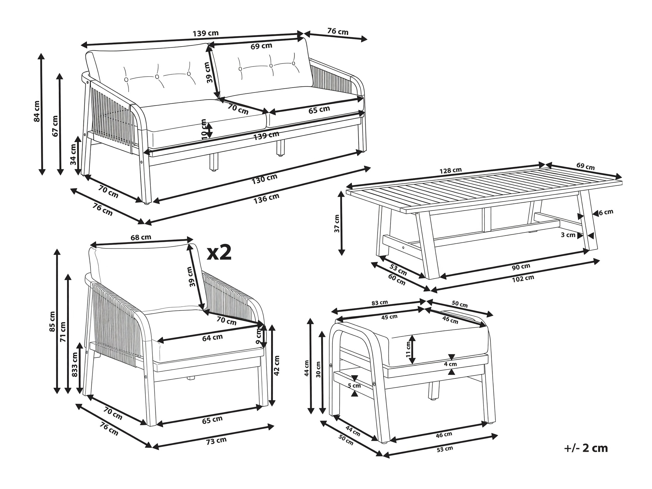 Градински комплект Alcatu 111