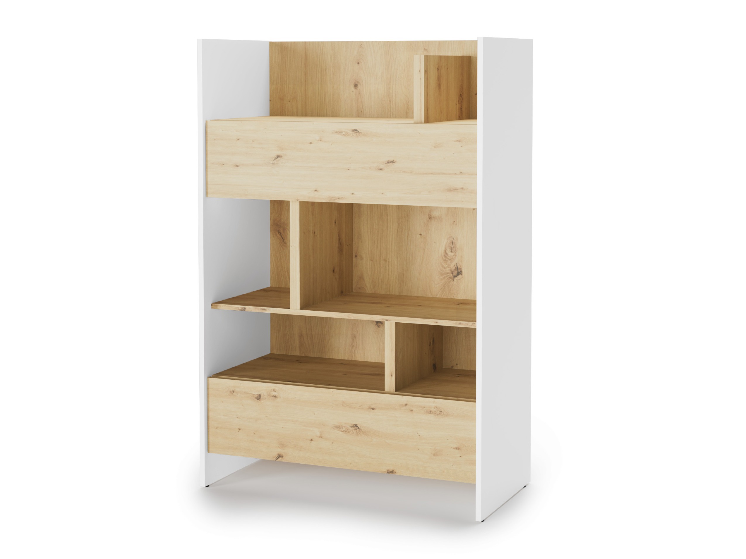 Етажерка Concept Lenart IX (Бял + Artisan дъб)