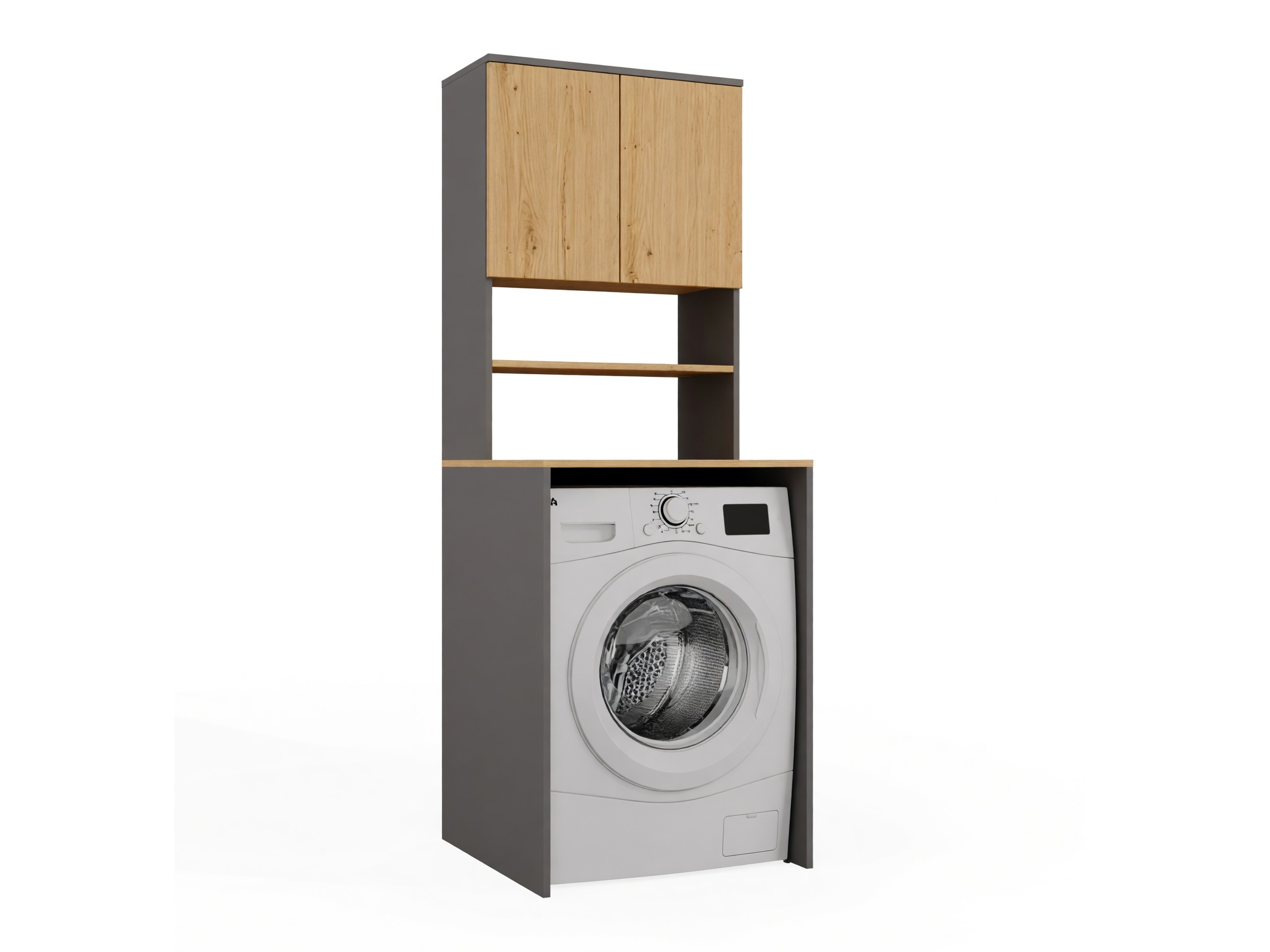 Шкаф за баня Balelbo 112 (Антрацит + Artisan дъб)