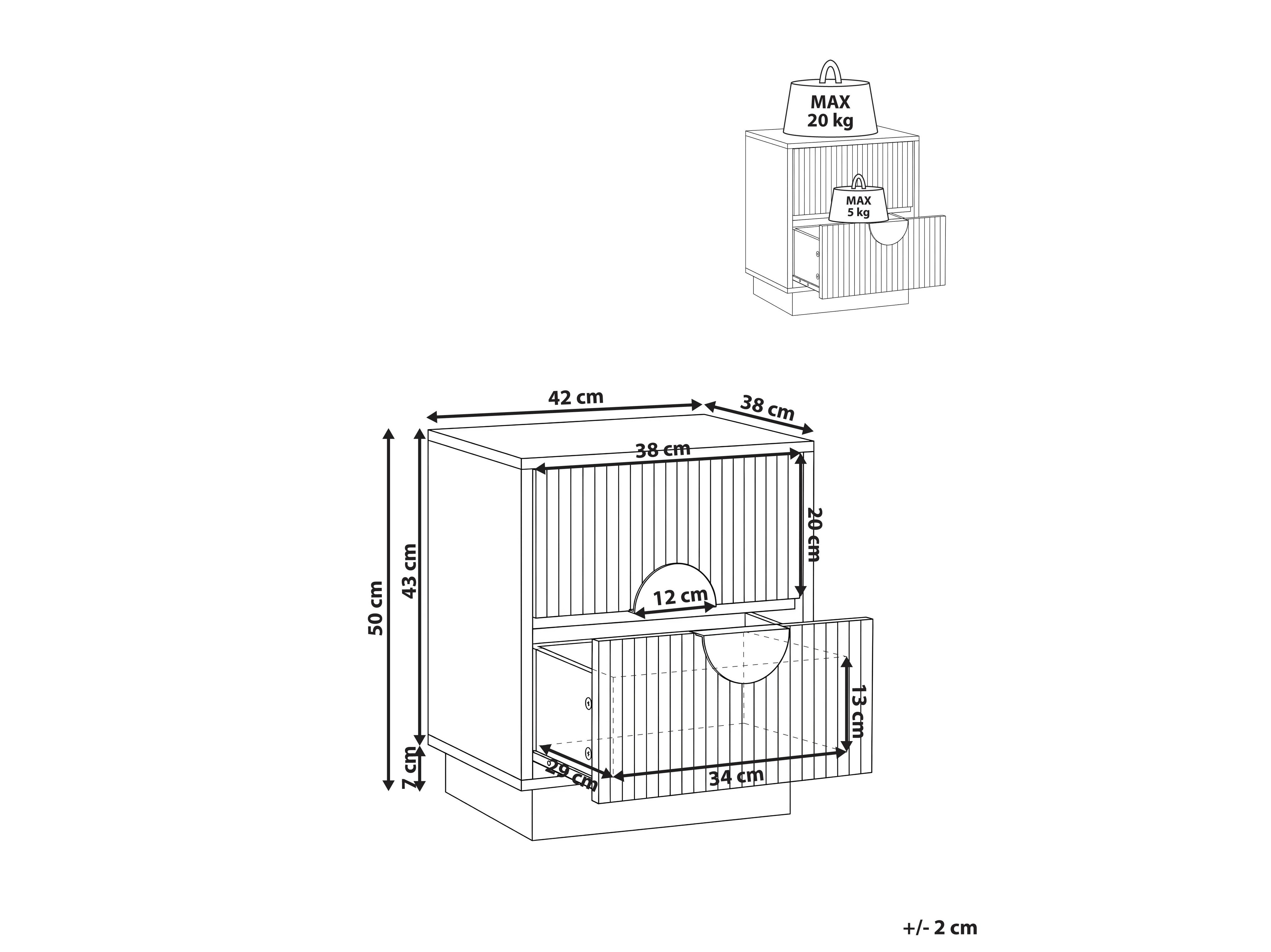 Нощно шкафче Berwyn 3473