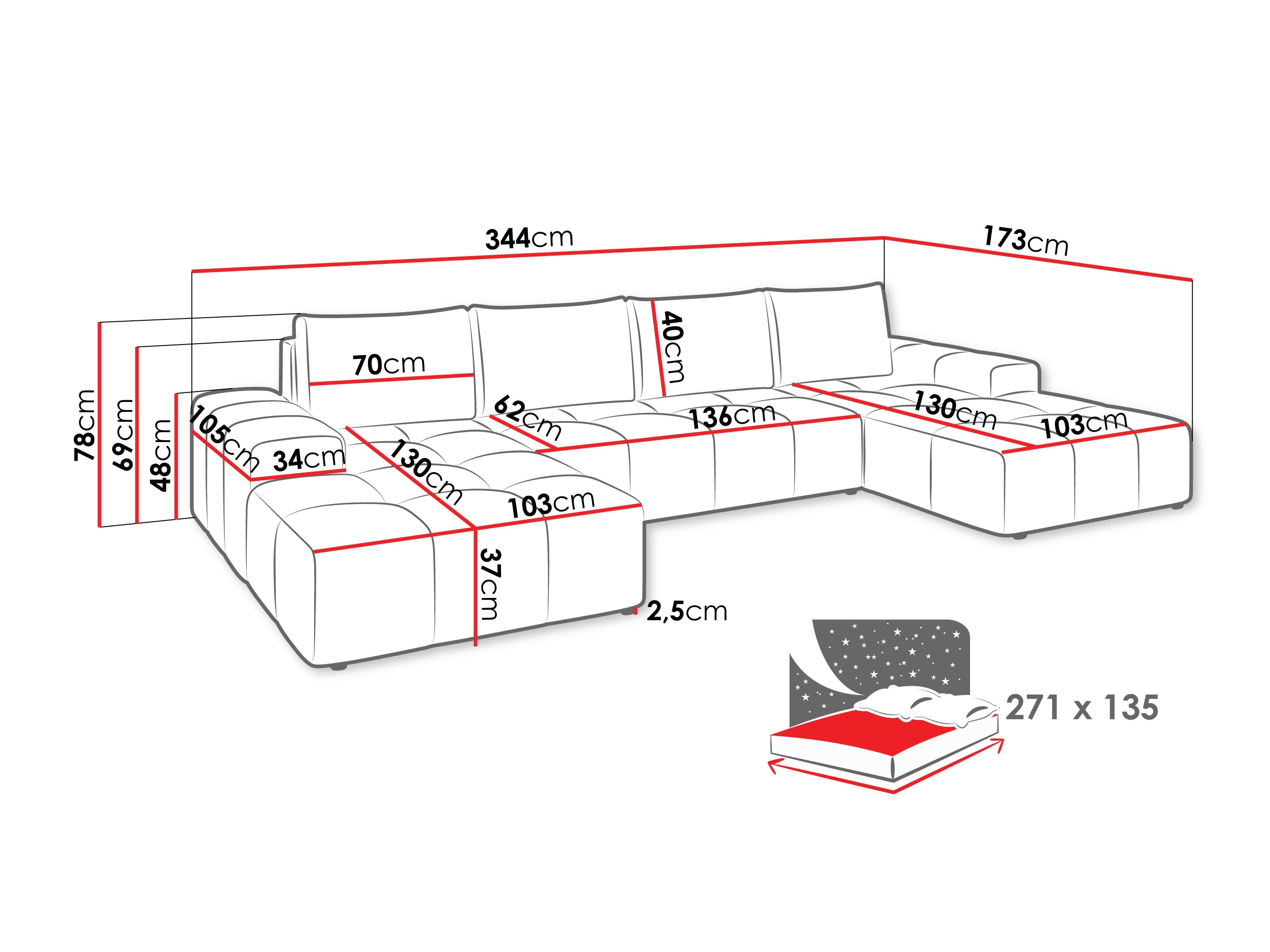 Ъглов диван Comfivo Origor II (Lumo 55)