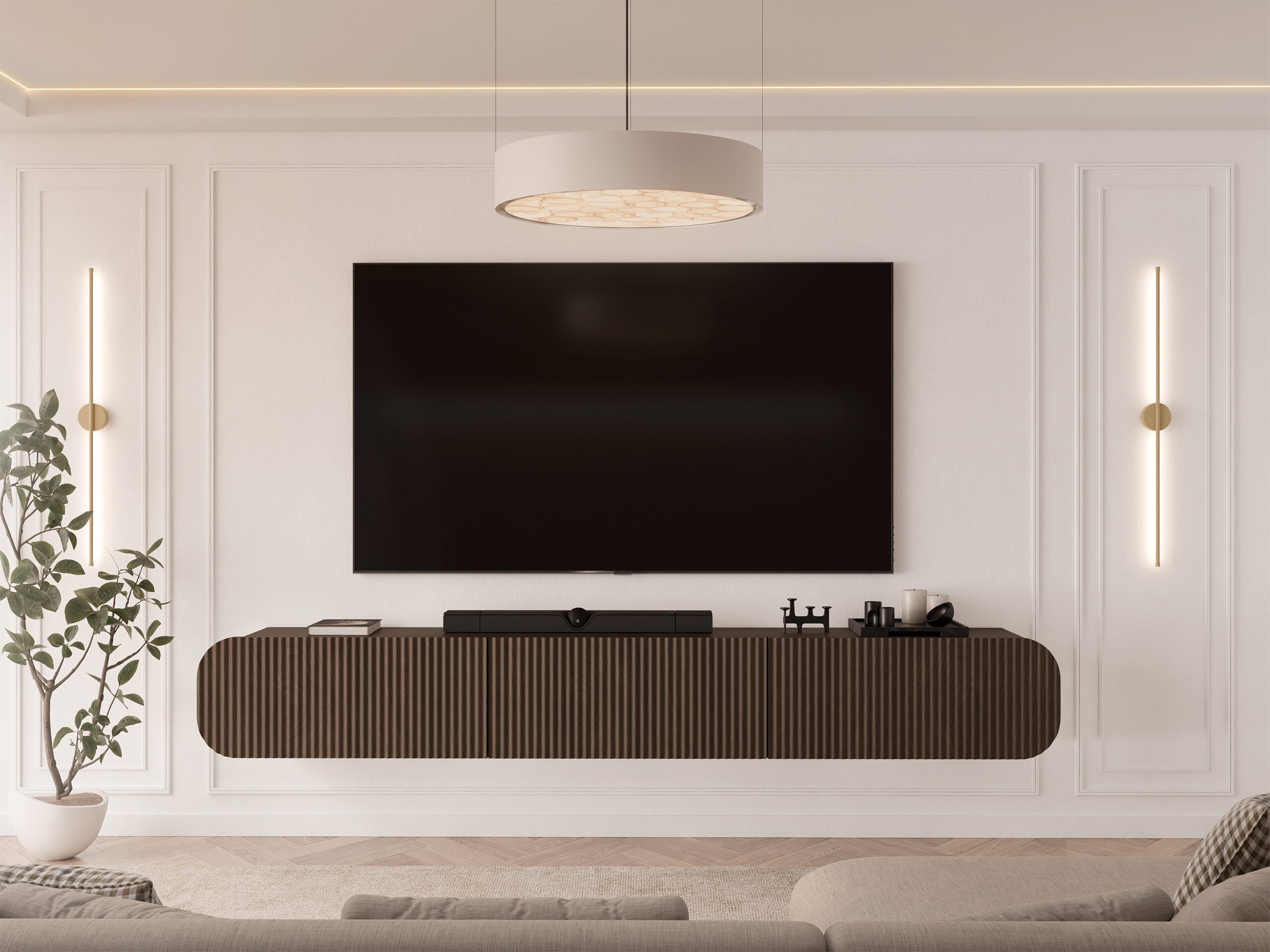 ТВ шкаф Comfivo Amorus (Тъмен дъб)
