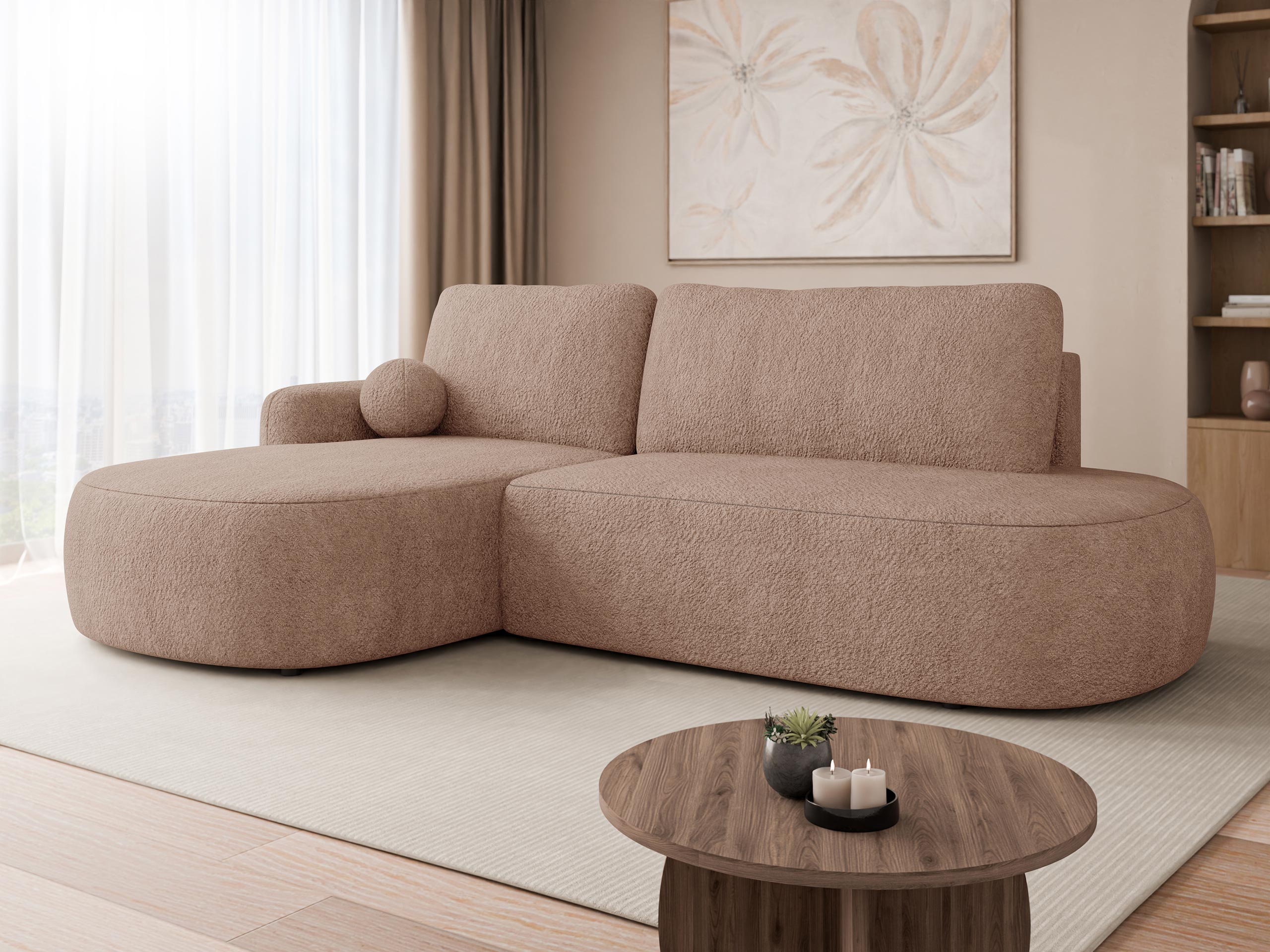 Ъглов диван Comfivo Popis I (Coral 45)