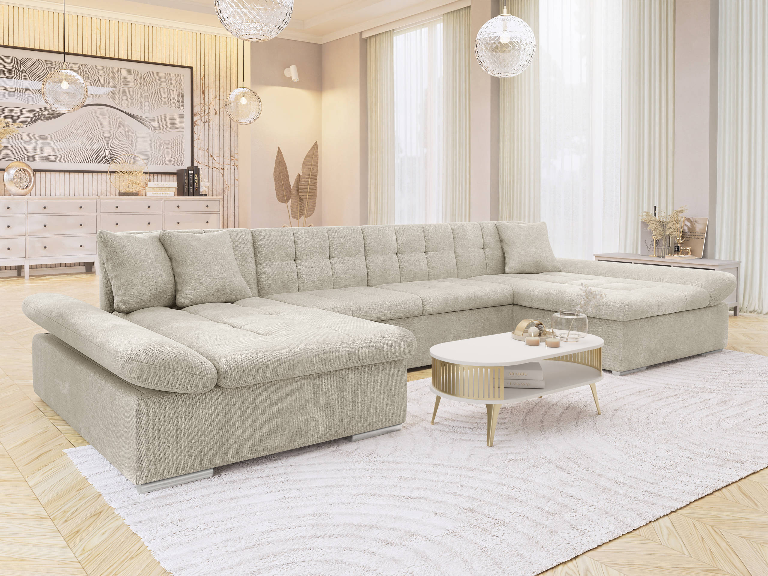 Ъглов диван Comfivo Ficus (Spirit Sand)