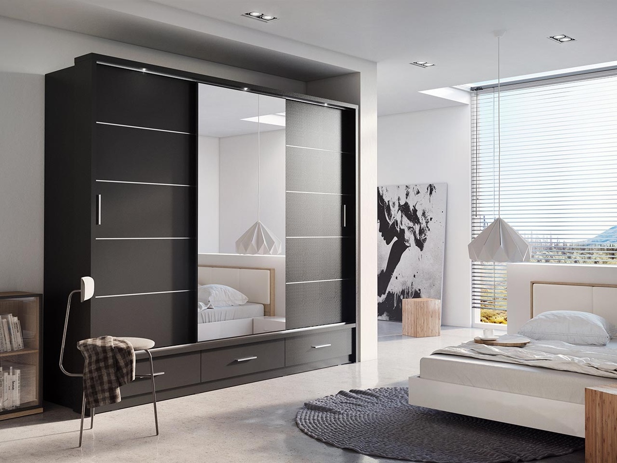 Гардероб Fresno 100 (Черен)