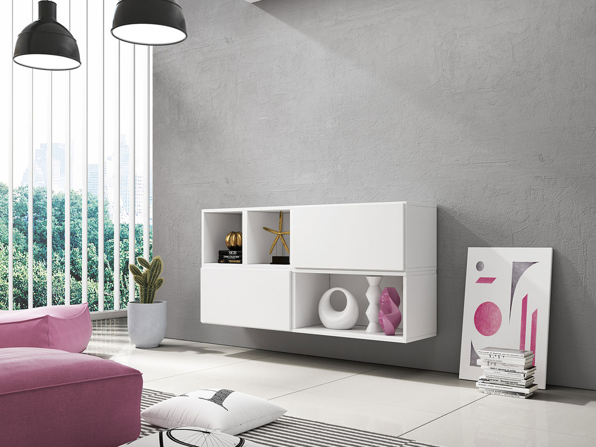 Комплект шкафове Corbele 120 (Бял)